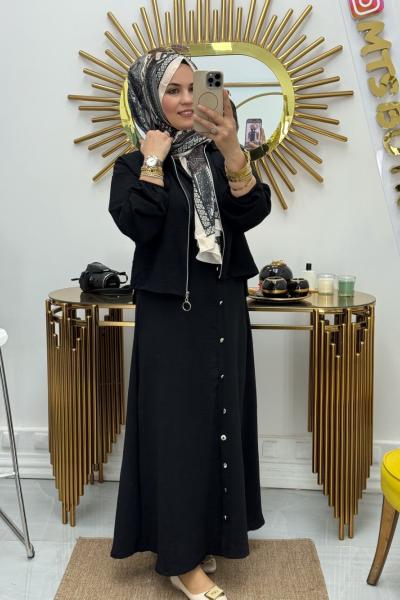 Jile Ceket Elbise  Siyah