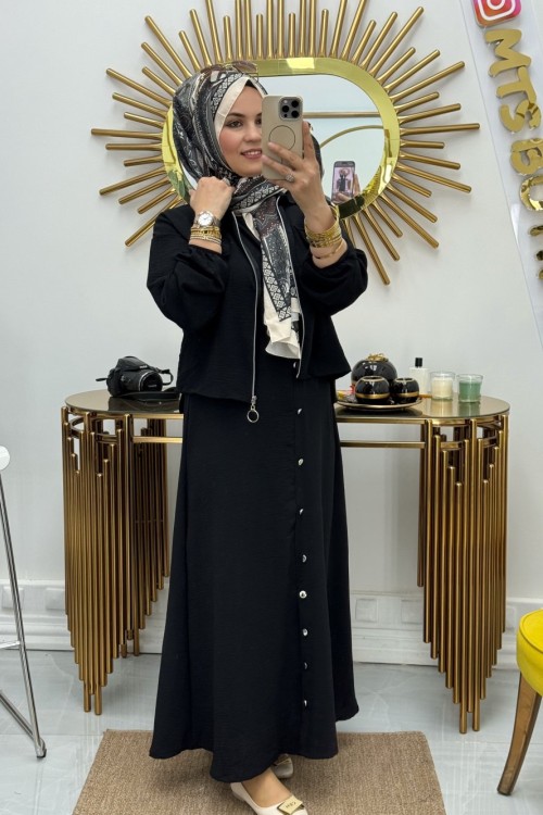 Jile Ceket Elbise  Siyah