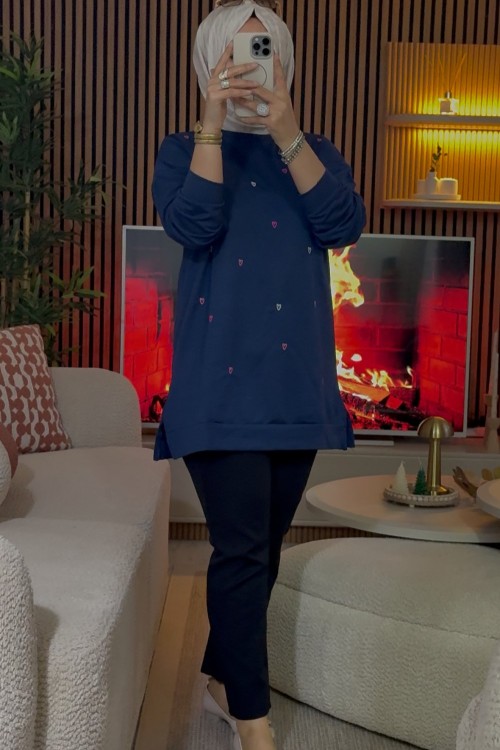 Kalpli Tunik  Lacivert