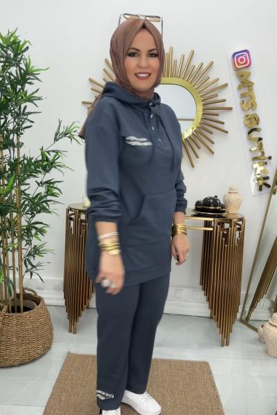 Kanguru Cepli Takım Füme