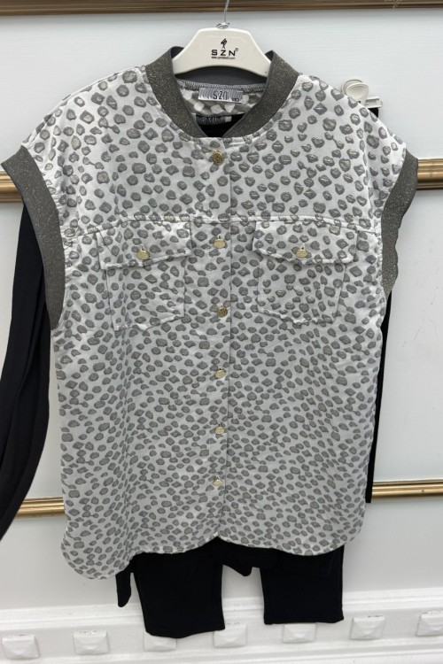 Kapitone Üçlü Takım  Gri