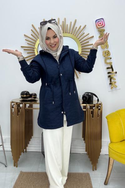 Kapşonlu Kap  Lacivert