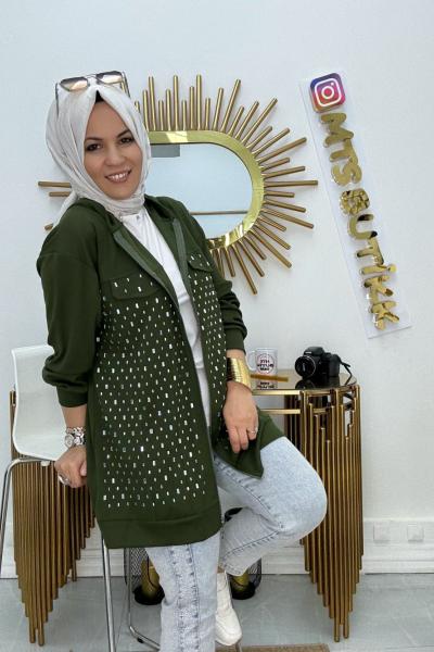 Kapşonlu Kap Yeşil