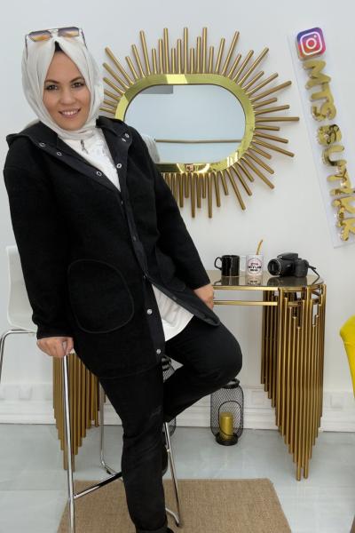 Keçe Mont Astarsız  Siyah