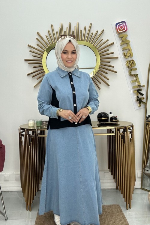 Kot Etek Takım  Gök Mavi