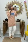 Kot Garnili Tunik  Camel