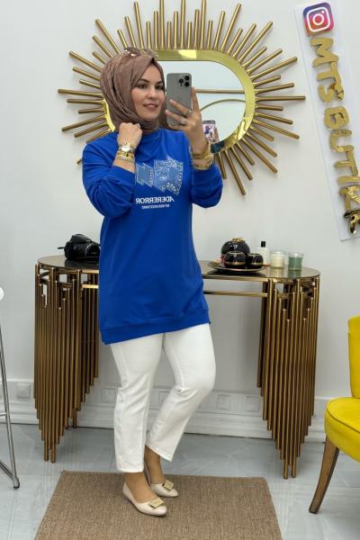 Kot Garnili Tunik  Saks Mavisi