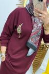 Kuşlu Takım  Bordo