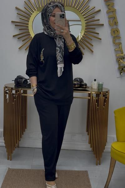 Kuşlu Takım  Siyah