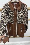 Leopar Desenli Kap Acı Kahve