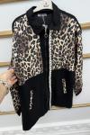 Leopar Desenli Kap Siyah
