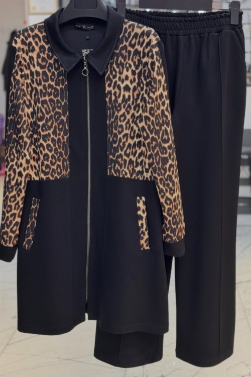 Leopar Takım  Siyah Kahverengi