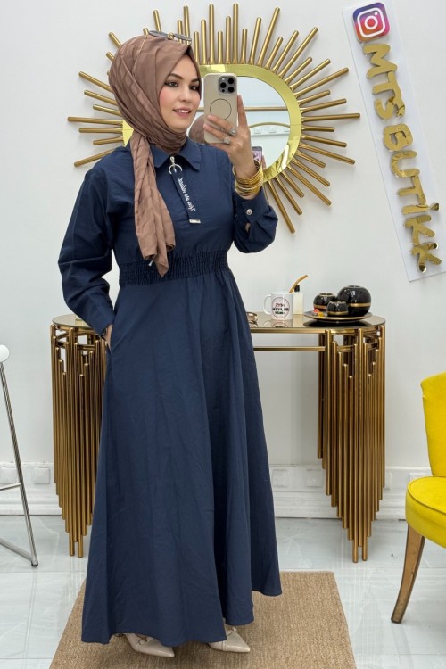 Marcha Gipeli Elbise  Lacivert