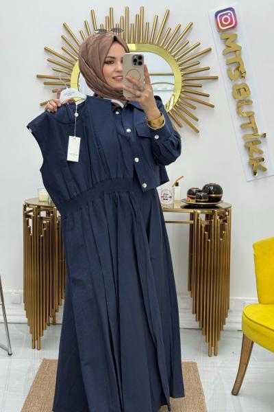 Marcha Jile Ceket Elbise  Lacivert