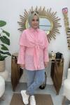 Mendil Yaka Tunik Pembe