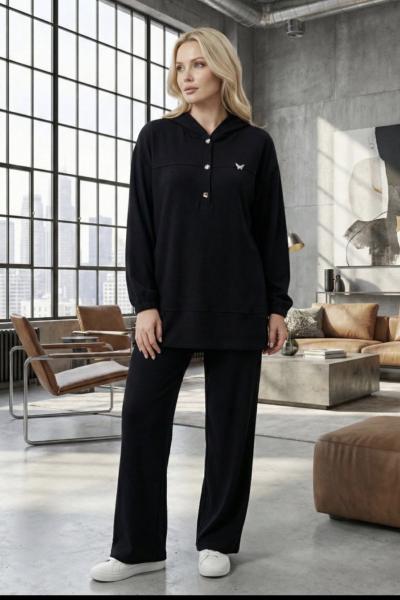 Minik Broşlu Takım  Siyah