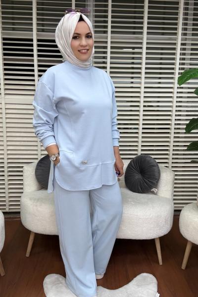Minik Broş Takım  Bebe Mavisi