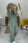 Missesse Fermuarlı Takım  Mint Yeşili