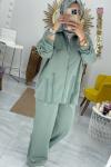 Missesse Fermuarlı Takım  Mint Yeşili