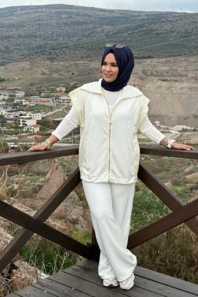 Negro Yelekli Takım Ekru