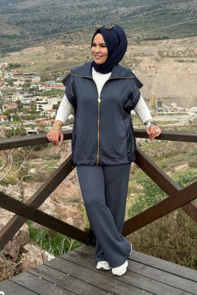 Negro Yelekli Takım Füme