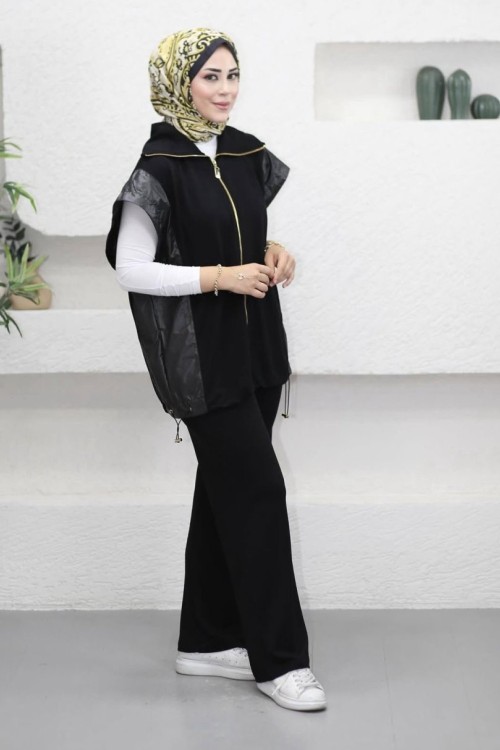 Negro Yelek  Takım  Siyah