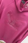 Omuz Fermuarlı Kuşlu  Tunik Fuşya