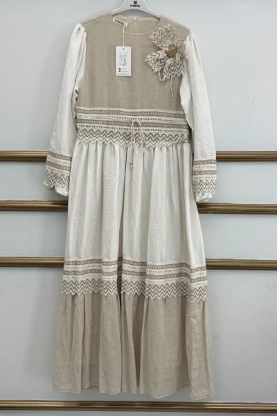 Otantik Elbise  Krem