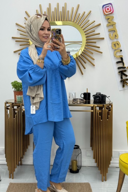 Oval Takım Saks Mavisi