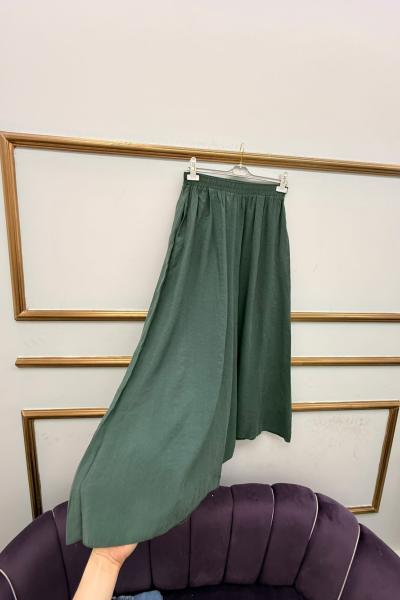 Pantolon Etek Cepli  Zümrüt
