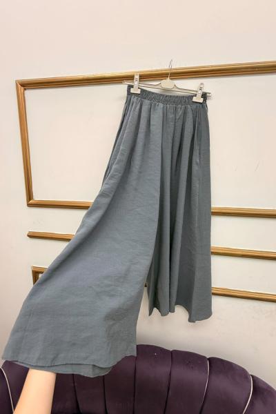 Pantolon Etek Cepli  Gri