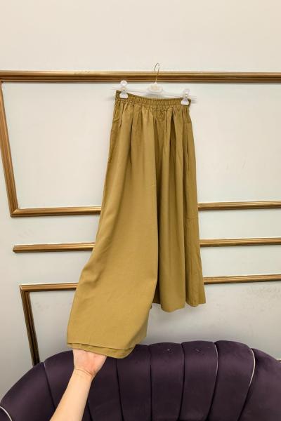 Pantolon Etek Cepli  Yağ Yeşili