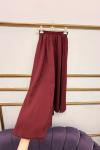 Pantolon Etek Cepli  Bordo