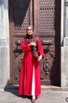 Parçalı Tunik Elbise  Kırmızı
