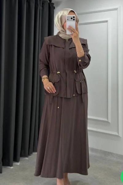 Paris Etekli Takım  Kahverengi