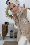 Pelüş Yelek Camel