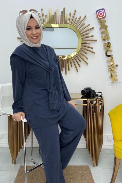 PUANNE ATKI DETAYLI LUNA TAKIM Lacivert