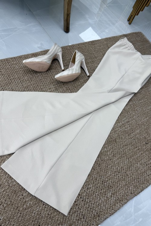 Puanne İspanyol Pantolon  Taş Rengi