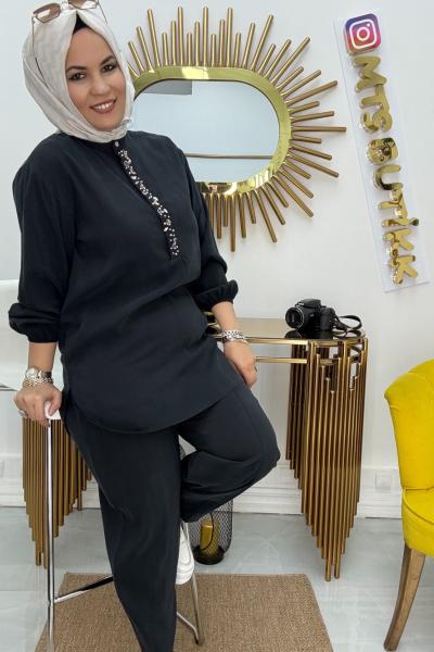 PUANNE SUDE BONCUK TAKIM Siyah