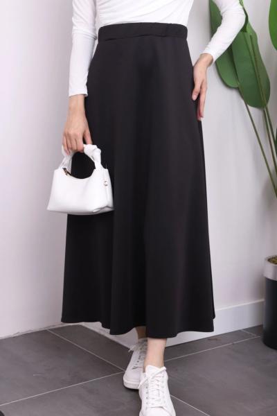 Puf Scuba Kiloş Etek Siyah