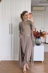 Şalvar Yelekli Takım  Bej