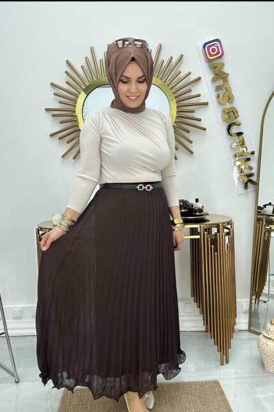 Şifon Etek  Acı Kahve