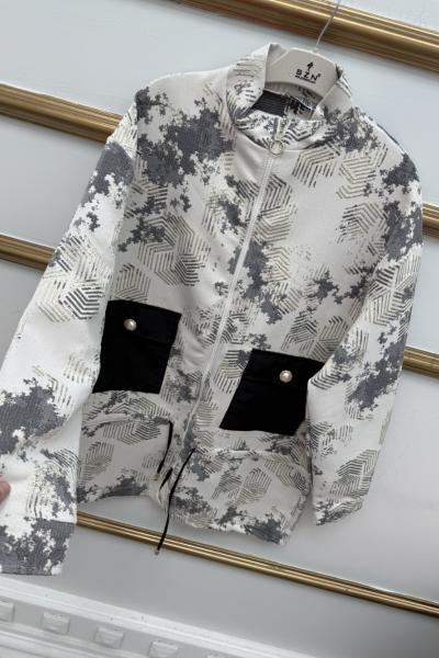 Simli İki Cep Kap Siyah