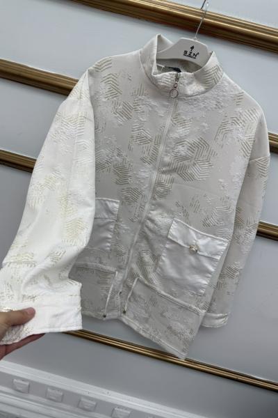 Simli İki Cep Kap Taş Rengi