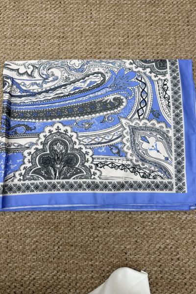 Soft Kumaş Şal  Açık Mavi