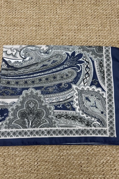 Soft Kumaş Şal  Lacivert