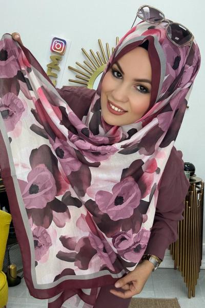 Soft Kumaş Şal  Mor