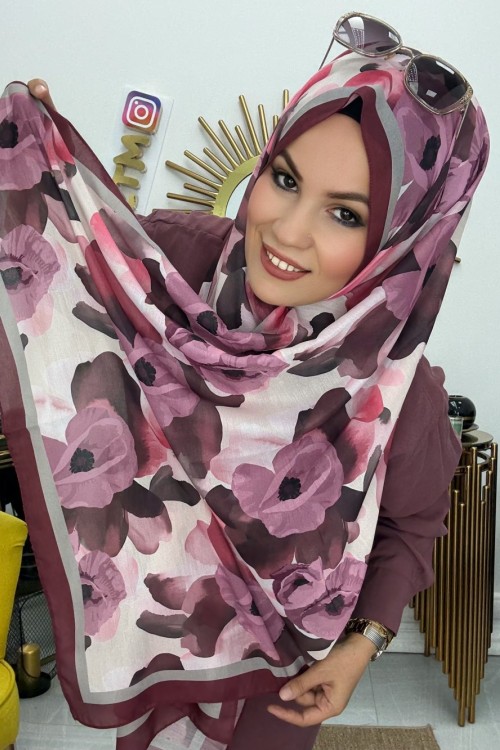 Soft Kumaş Şal  Mor