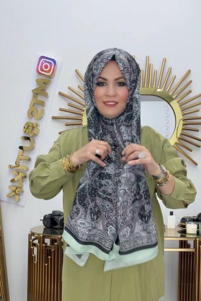 Soft Kumaş Şal  Mint Yeşili