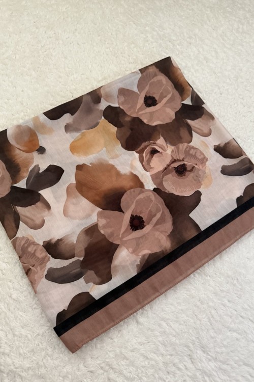 Soft Kumaş Şal  Sütlü Kahve